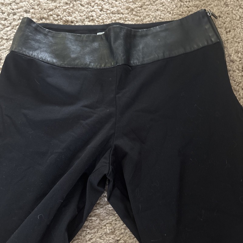 Nicole Miller Artelier Sleek Silk-like Black Classic Pants - Org. $240 - Size 8