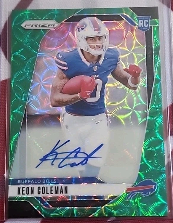 2024 Panini Prizm - Rookies Keon Coleman #362 Green Scope Prizm /75 (RC)