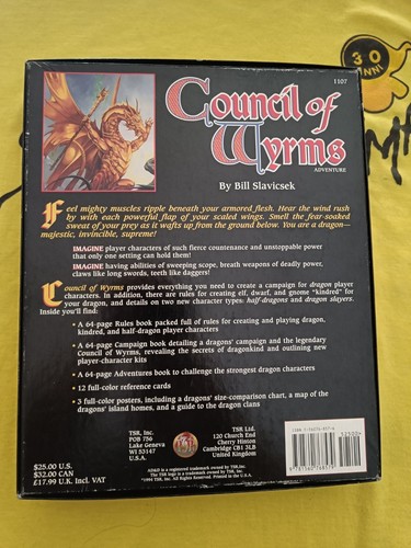 Dungeons & Dragons TSR 1107 - AD&D 2e - Council of Wyrms Box Set completo - Foto 2 di 11