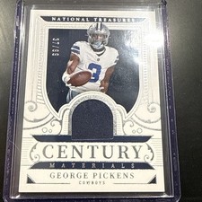 2025 Panini National Treasures George Pickens Century Materials Patch /99
