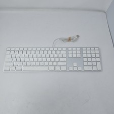 Apple A1243 Wired USB Keyboard EMC 2171 Numeric Keypad Aluminum - - TESTED