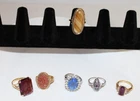 Vintage AVON Costume Fashion Jewelry Art Deco Cocktail Ring Lot of 6 ~ LOVELY