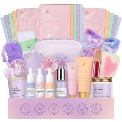 38 Pcs Skin Care Face Sheet Mask & Bath & Body Spa Gift Set for Wom... Fast Ship