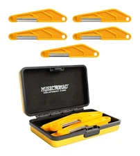 Bass Nut File Set With Diamond Coating For Bass Guitars Compact Aluminum Case