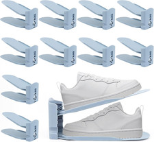 10 Pezzi Porta Scarpe Regolaili in Plastica, Porta Scarpe Da Armadio Salvaspazio