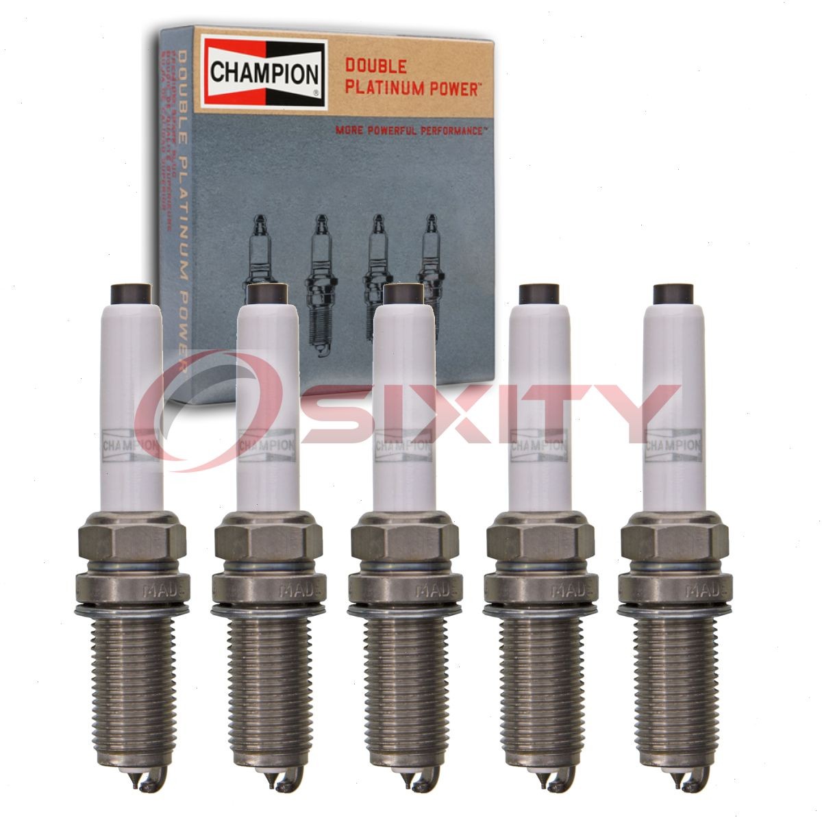 5 pc Champion Double Platinum Spark Plugs for 2017-2019 Audi RS3 2.5L L5 nw