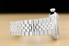 ROLEX DATEJUST 1601 GRAY DIAL 18K WHITE GOLD STEEL FOLDED BRACELET WATCH 8