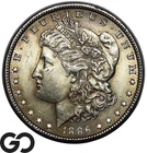 1886 Morgan Silver Dollar Coin, Solid Gem BU++