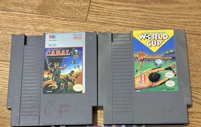 NES 2 Games Lot Cabal & World Cup Soccer Nintendo System