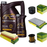 Mann Inspektionspaket 6L Mannol Extreme 5W-40 FüR Renault Megane I 1.9 Dti