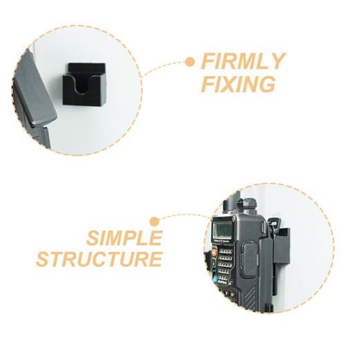 2 Pcs Microphone Hook Holder Cb Radio Accessories Clip Mounting Bracket - Zdjęcie 11 z 12