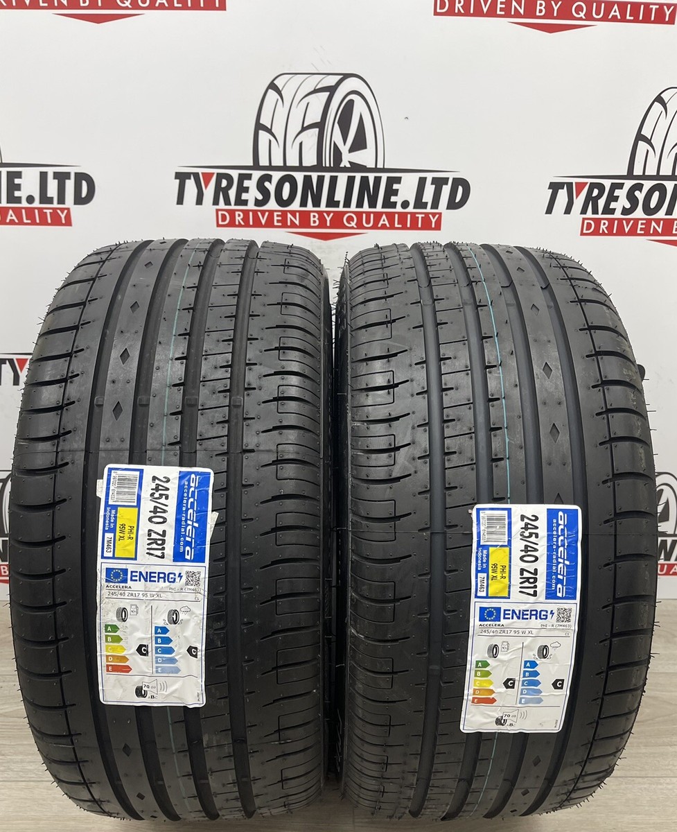 2 X 245 40 17 ACCELERA 95W XL 245/40ZR17 BRAND NEW MID RANGE