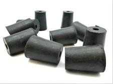 #2 Solid Rubber Stoppers  Tapered Plug Bung Cork  1 Hole  Fits 5/8" to 25/32" ID
