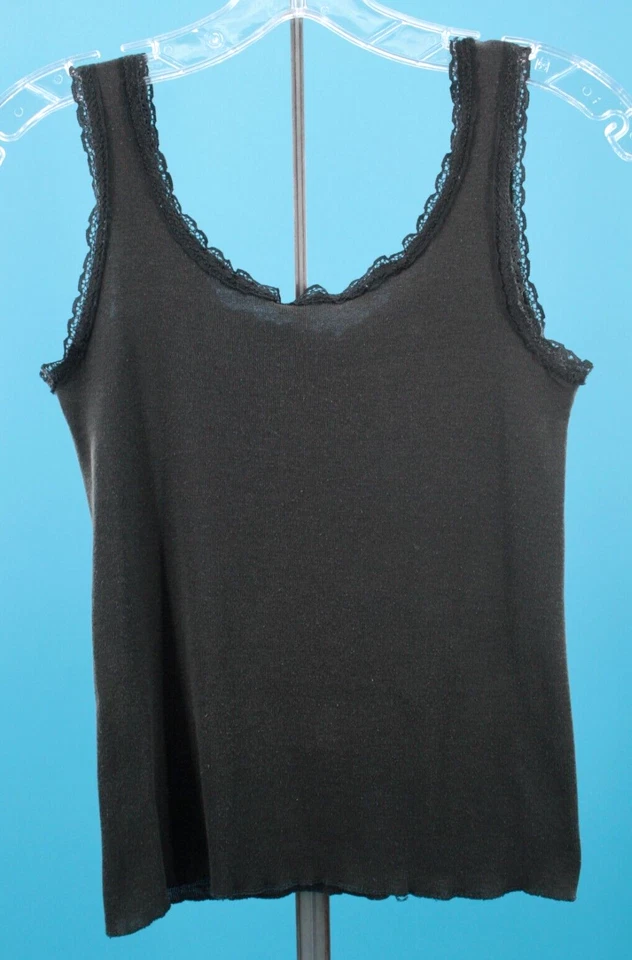 Regata/camisa vintage feminina anos 80 preta Harley motociclista acabamento em renda P/M década de 1980 ABATE - Imagem 2 de 4