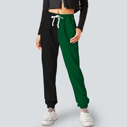 Women Sweatpants Colorblock High Waisted Workout Athletic Lounge Joggers Pants - Picture 17 of 22