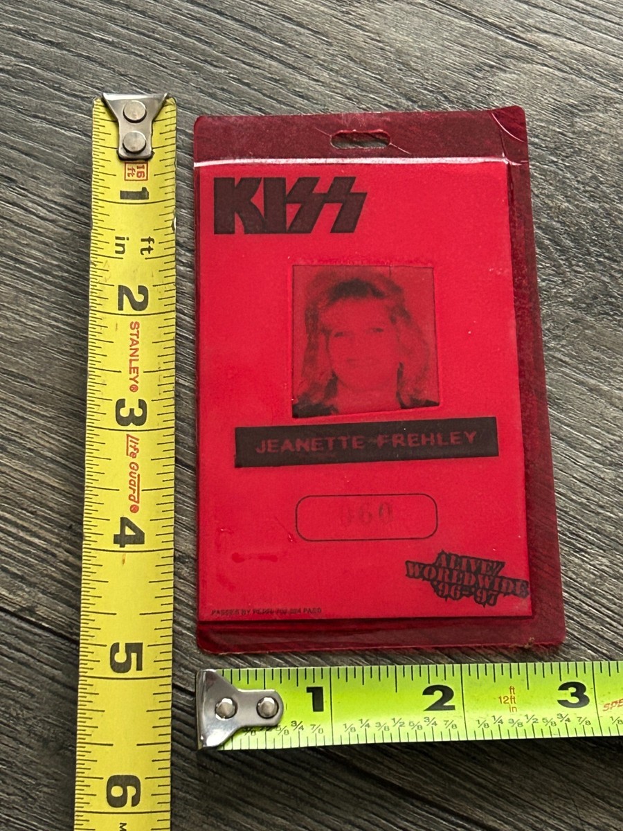 KISS Laminate Pass Jeanette Frehley Alive Reunion Tour 1996 1997