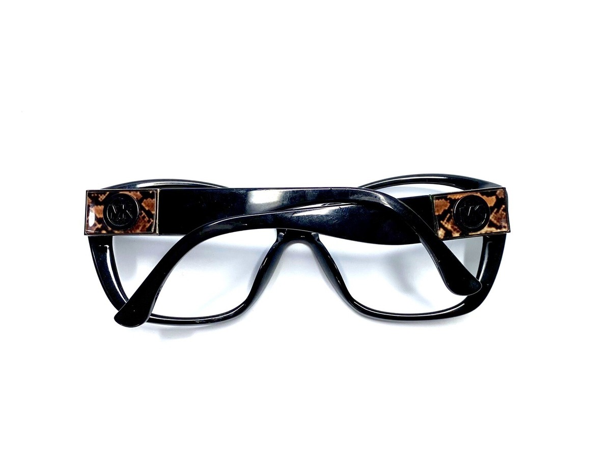 Michael Kors Black Cat - Eye Sunglasses with Subtle Studs Lucottica Style Michael Kors Black Cat Eye Square Glasses Lucy M2894S 001 58  main image 2