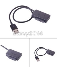 SATA Slimline to USB 2.0 Adapter Cable for Laptop CD DVD Rom Drive 7 6 13Pin