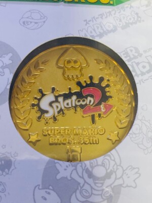スプラトゥーン2 スーパーマリオ35周年記念メダル スプラトゥーン2「スーパーマリオブラザーズ35周年フェス」の