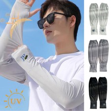 Unisex Summer Ice Silk Sleeves UV Protection Cycling Sleeve Arm Sun Protection  