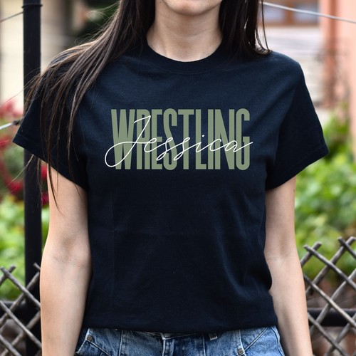 Wrestling T-Shirt gift wrestling lover Wrestler mama Customized Unisex tee Black - Bild 1 von 10
