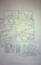 Mustang Barbera Signed KARL ALTSTAETTER Hand Drawn Comic Interior Page 11x17 Art