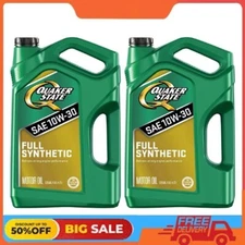 2 PACK Quaker State Full Synthetic 10W-30 Motor Oil, 5-Quart