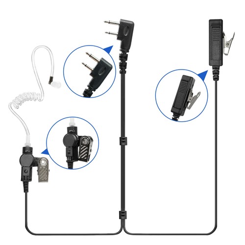 2-wire Security Earpiece Earphone Compatible with F3001 F4001 F4022 F4026 Radio - Picture 4 of 5
