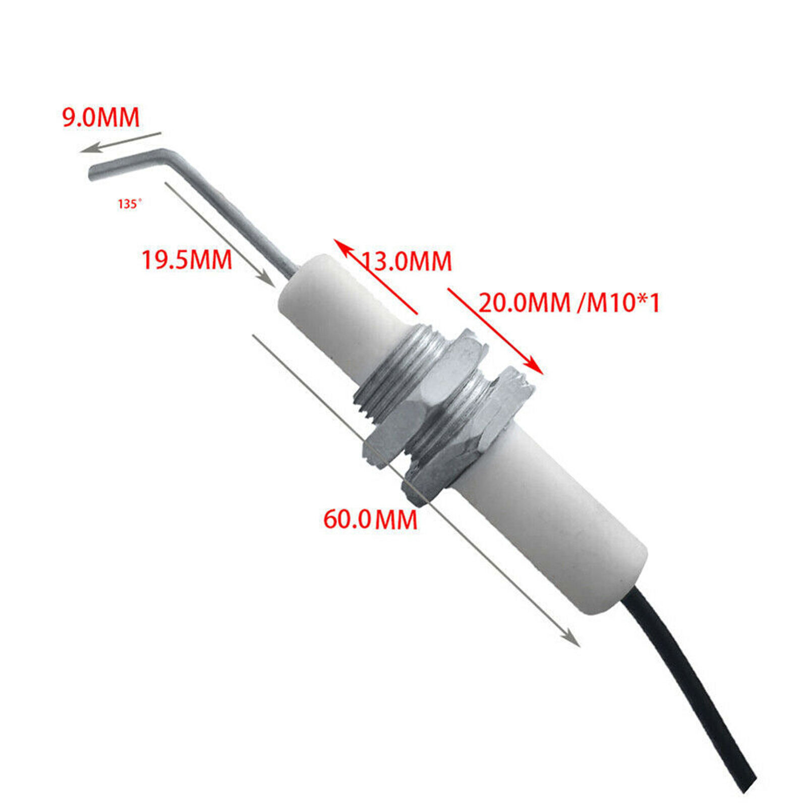 Piezo Spark Ignition Push Button Igniter For Gas Grill BBQ Stove Cable