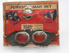 Vintage Junior G-Man Carded Badge  Googles Set No. 99 John Henry Products