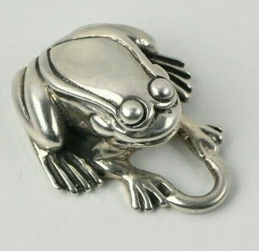 1996 KIESELSTEIN CORD 925 STERLING SILVER DON JUAN FROG PENDANT 1