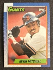 1990 Topps Kevin Mitchell Baseball Card #500 Giants OF VG O/C