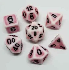 Withered Rose 7 Dice Set Polyhedral RPG DnD Dungeons Dragons Pathfinder d20 AD&D