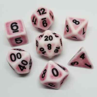 Withered Rose 7 Dice Set Polyhedral RPG DnD Dungeons Dragons Pathfinder d20 AD&D