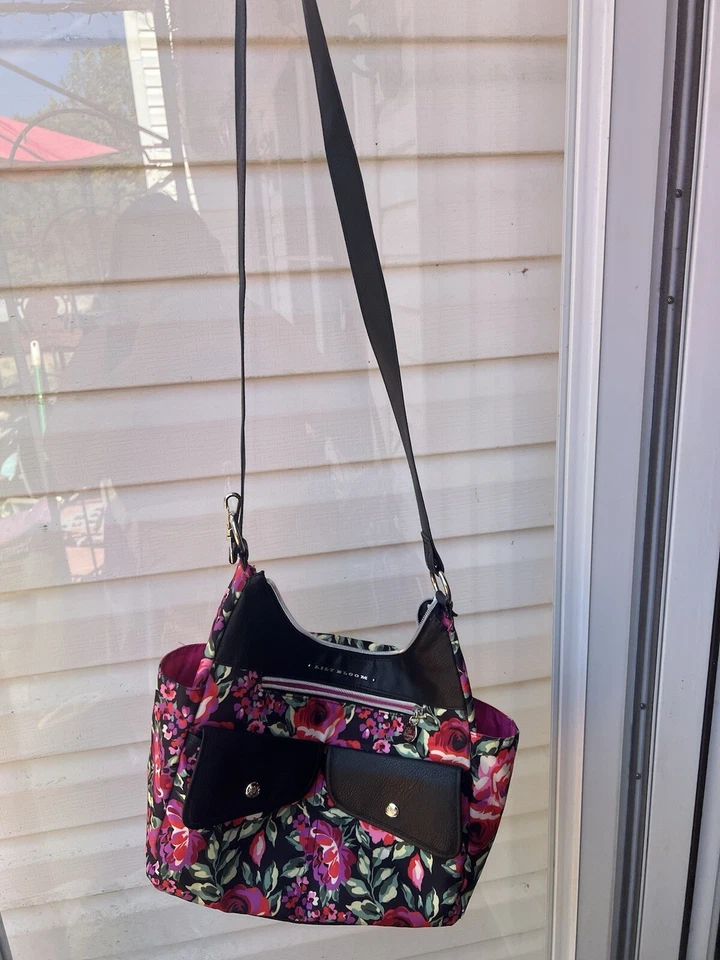 Lily Bloom Keshia Shoulder Bag Romantic Rose Blossom Handbag Purse - Image 2 of 4