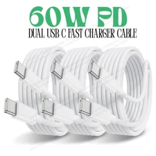 3Pcs For iPhone 15 16 60W USB-C to USB-C Fast Charger Cable Type C Charging Cord