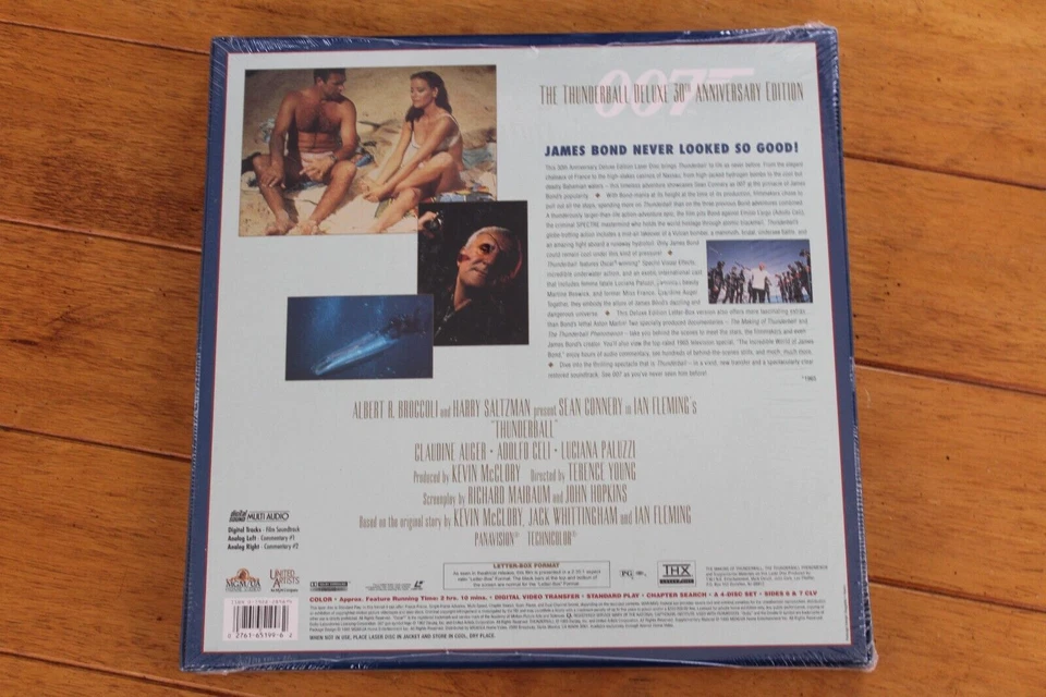 JAMES BOND 007 THUNDERBALL LASERDISC DELUXE BOX SET THX [NEW SEALED] ULTRA RARE - Image 3 of 4