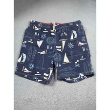 Lands' End Mens Size XL 40-42 Sailboat Swim Trunks Lined