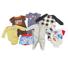Bodysuits 0-3 Months Lot Of 7 Baby Boy Clothing Rompers Bodysuits Swim Trunks