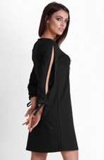AWAMA Women's Evening Dress with Splited Sleeves Size XL In Navy