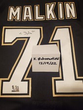 Evgeni Malkin Signed Pittsburgh Penguins Pro Reebok Home Jersey Malkin COA!