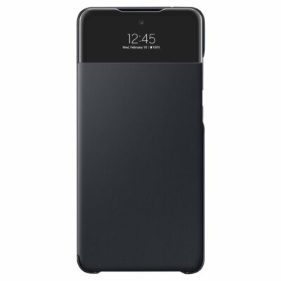 Original Samsung S-View Wallet Cover Hülle EF-EA725 für Galaxy A72 Schwarz Black