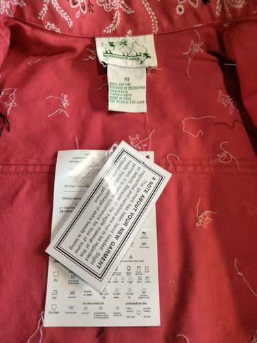 The Quacker Factory Beaded Red Bandana Western Paisley Collared Jacket XS - Picture 8 of 13