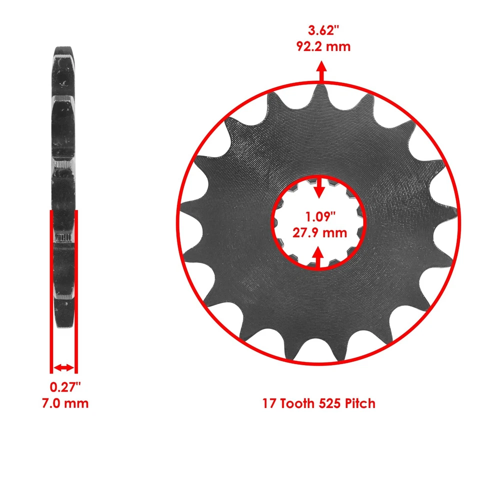 Kit de cadena de transmisión y piñones de junta tórica para Triumph Bonneville 800 T100 2002-2005 Foto 3 de 4