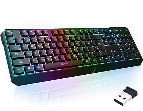 Chroma Wireless Gaming Keyboard RGB - Backlit Wireless Keyboard - Long Black - Picture 2 of 7