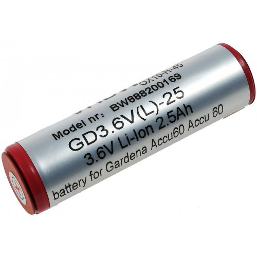 Battery for Gardena type 302768 Li-ion 3,6V 2500mAh/9Wh Li-Ion
