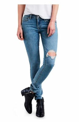 levi's 711 ripped skinny jeans