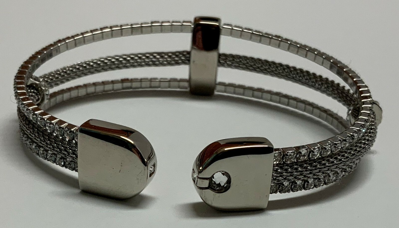 Swarovski Bracelet Triple Split Openwork Cuff M M… - image 5