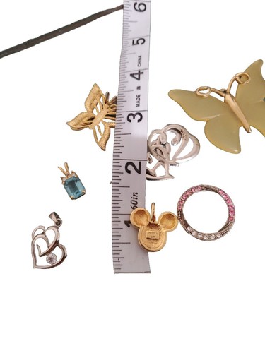 8 PIECE Pennets GOLD TONE HEARTS ,Turtle , Mickey Mouse, Butterfly Silver Tone - Picture 6 of 6