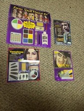Vintage 1990s Fun World Halloween Makeup/ Cosmetics Sealed Lot Of 4 w vampire